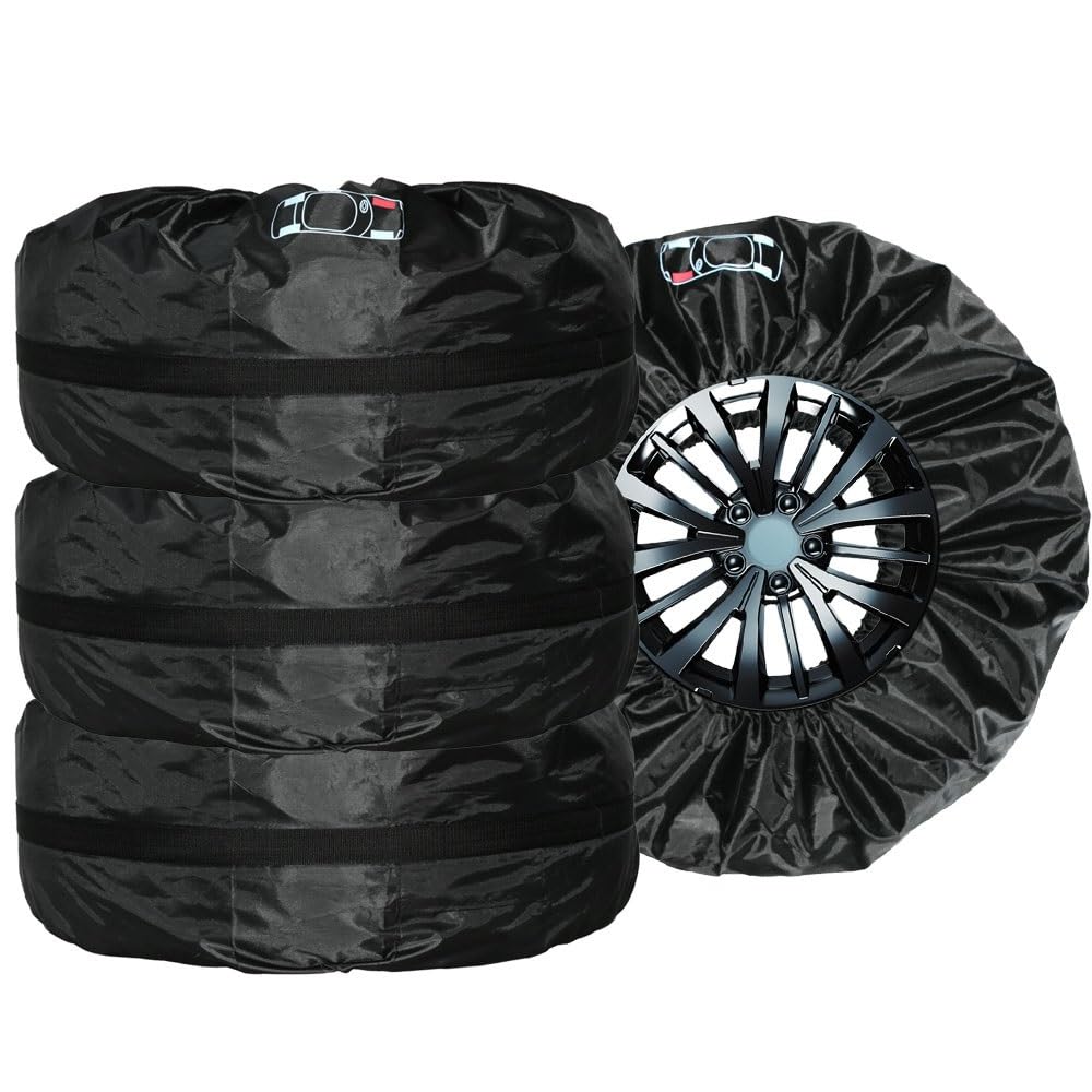Copriruota di scorta Universale, 1 pz ~ 4 pz 13-20 Pollici Antipioggia copriruota Auto Copri Pneumatici Protezione Solare for Auto Camper Copri Pneumatici Auto Regolabili(A 1pc L 16 20inch)