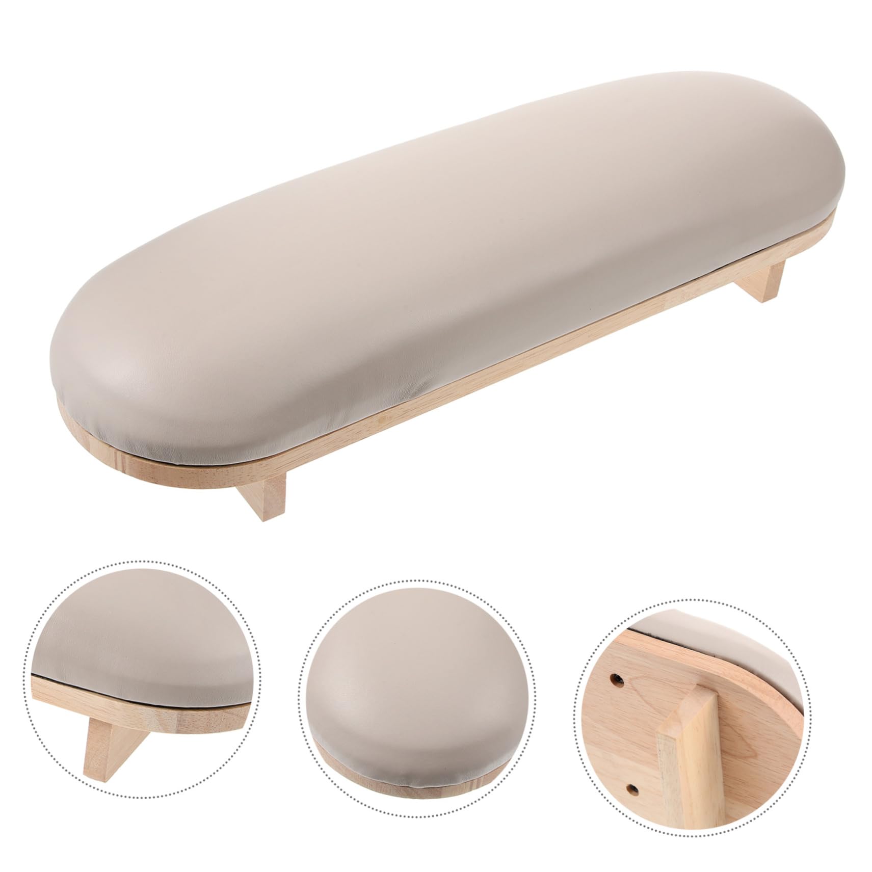 PartyKindom Poggiabraccio Morbida Khaki per Superficie Legno Cuoio e Manicure Liscia per Nail Art e Uso Domestico
