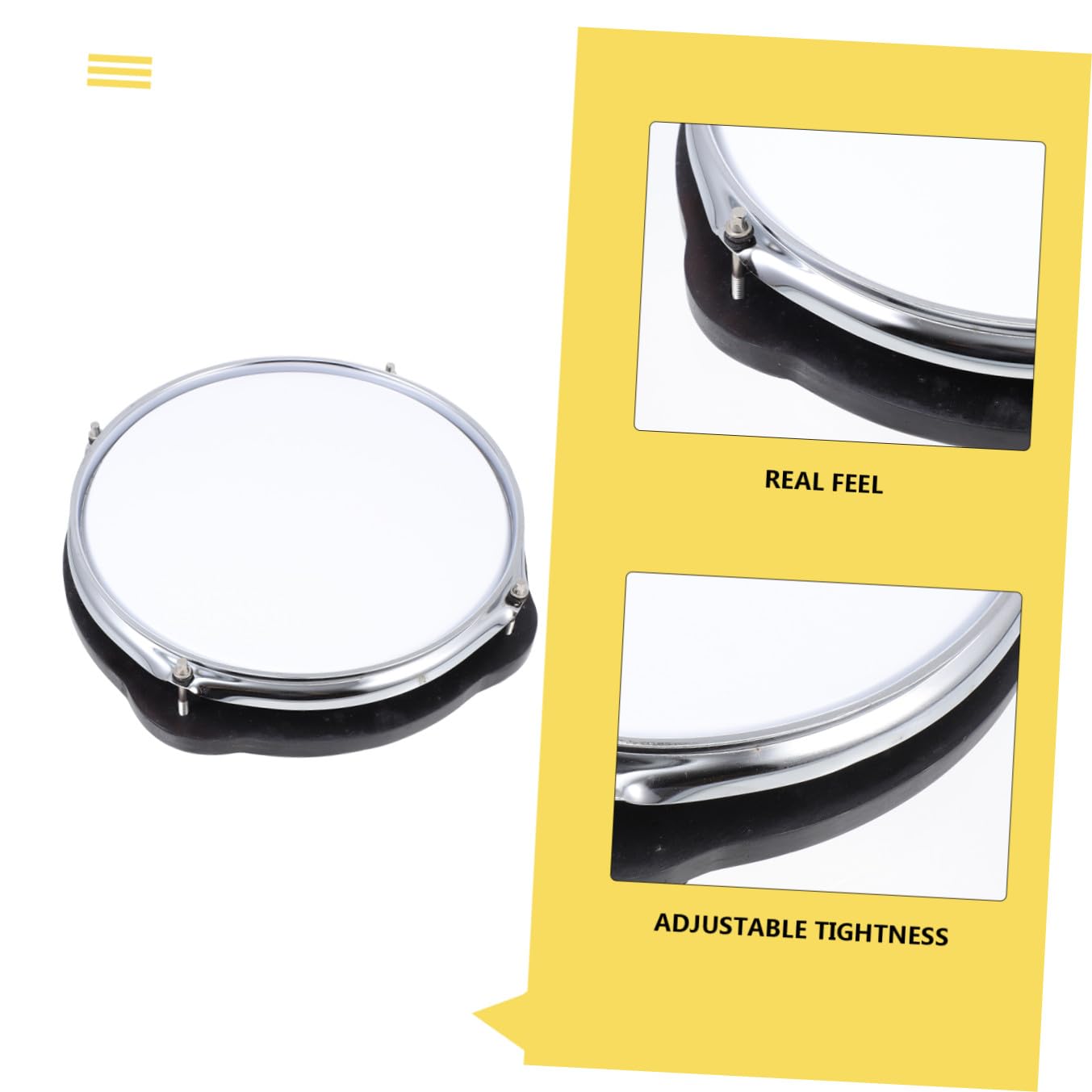 LIFKOME Pad per Batteria Muto da 10 Pollici Cuscino per Sordina, Tamburo Portatile per Esercizi Silenziosi a Casa, Accessorio in Pvc Durevole per Allenamento Batteria