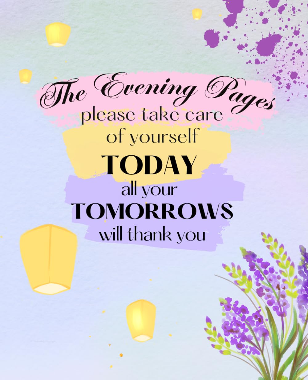 The Evening Pages: A nightly reflection journal with free writing, gratitude, planning, and azulejos-inspired coloring pages