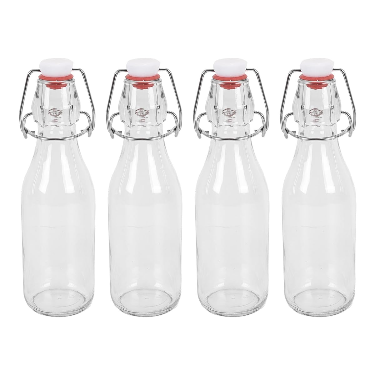 Bottiglie per conserve con tappo a clip Bottiglie in vetro trasparente con tappi ermetici Birra, condimenti, bevande, olio, aceto
