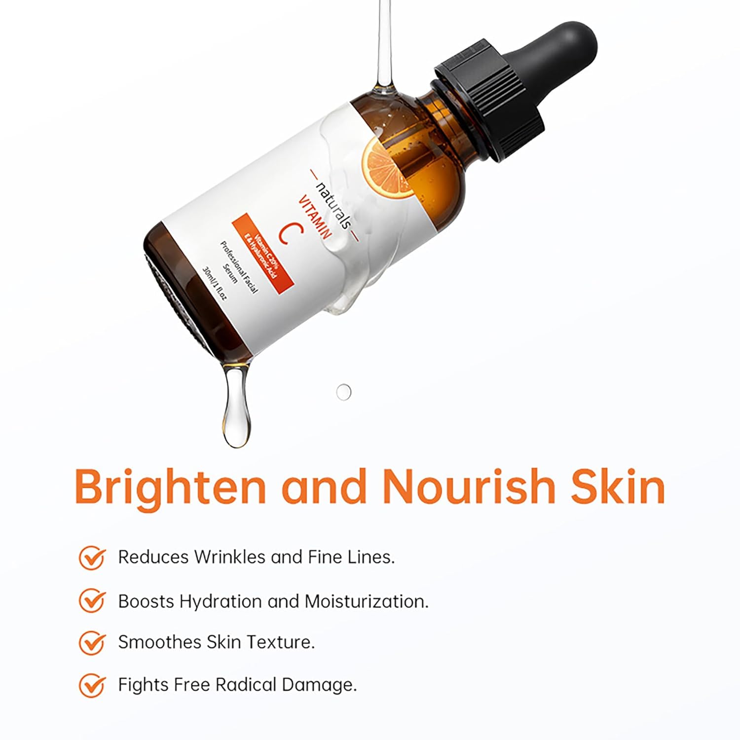 Premium 20% Vitamin C Face Serum,Vitamin C Serum With Hyaluronic Acid For Skin Care-Facial Serum 30ml - Image 4