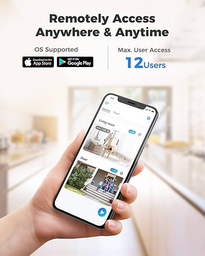 Miniatura 6 de REOLINK Sistema inteligente de cámara de seguridad para el hogar de 5MP 8CH, 4 cámaras IP PoE con cable para exteriores con detección de