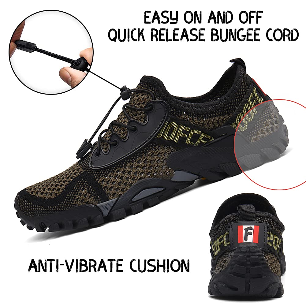 DimaiGlobal Trekking Scarpe da Spiaggia Uomo All'aperto Sandali Sneakers Sportivi Estivi Pescatore Passeggio in Acqua Mare Escursionismo Traspiranti e Leggero Asciugatura Rapida