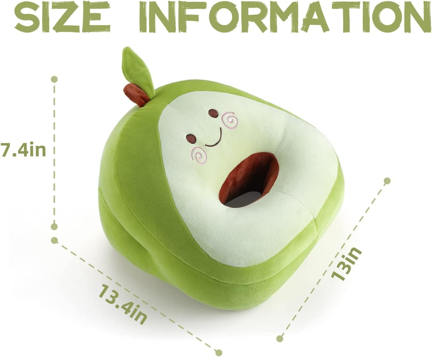 Avocado Plush Stuffed Cute Napping Toy Pillow for Kids Girls, Kawaii Toys Throw Pillow Doll Gift for Girlfriend, Office Neck Pillow for Cervical Pain Relief