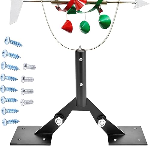Soporte de techo de acero para veleta de jardín con herrajes, montaje de paletas de clima ajustable para techos, soporte de techo de veleta, soporte