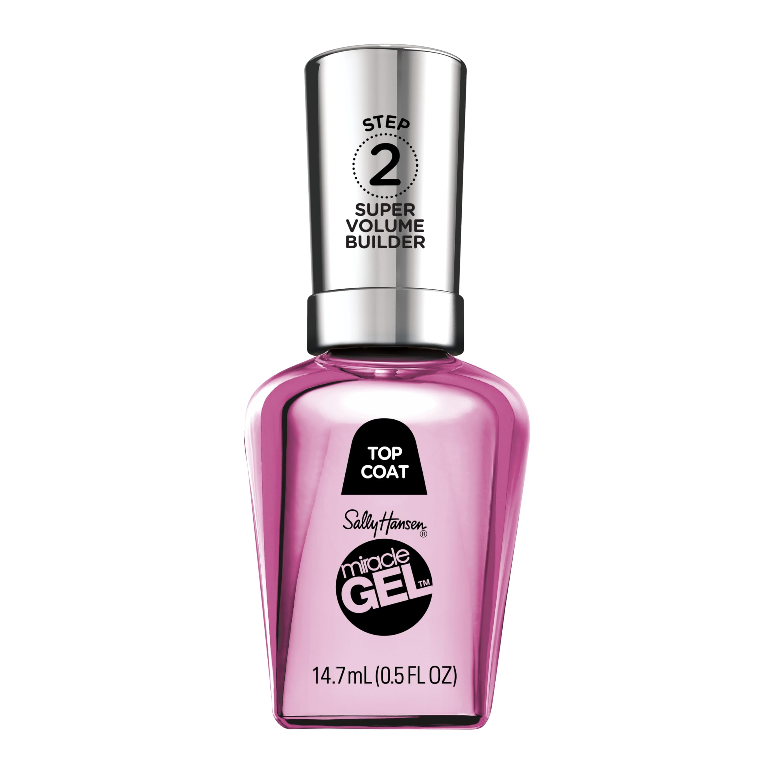 Sally Hansen Miracle Gel, SuperVolume Builder IV, Smalto Top Coat, Senza l’Utilizzo di Lampada UV, 15ml