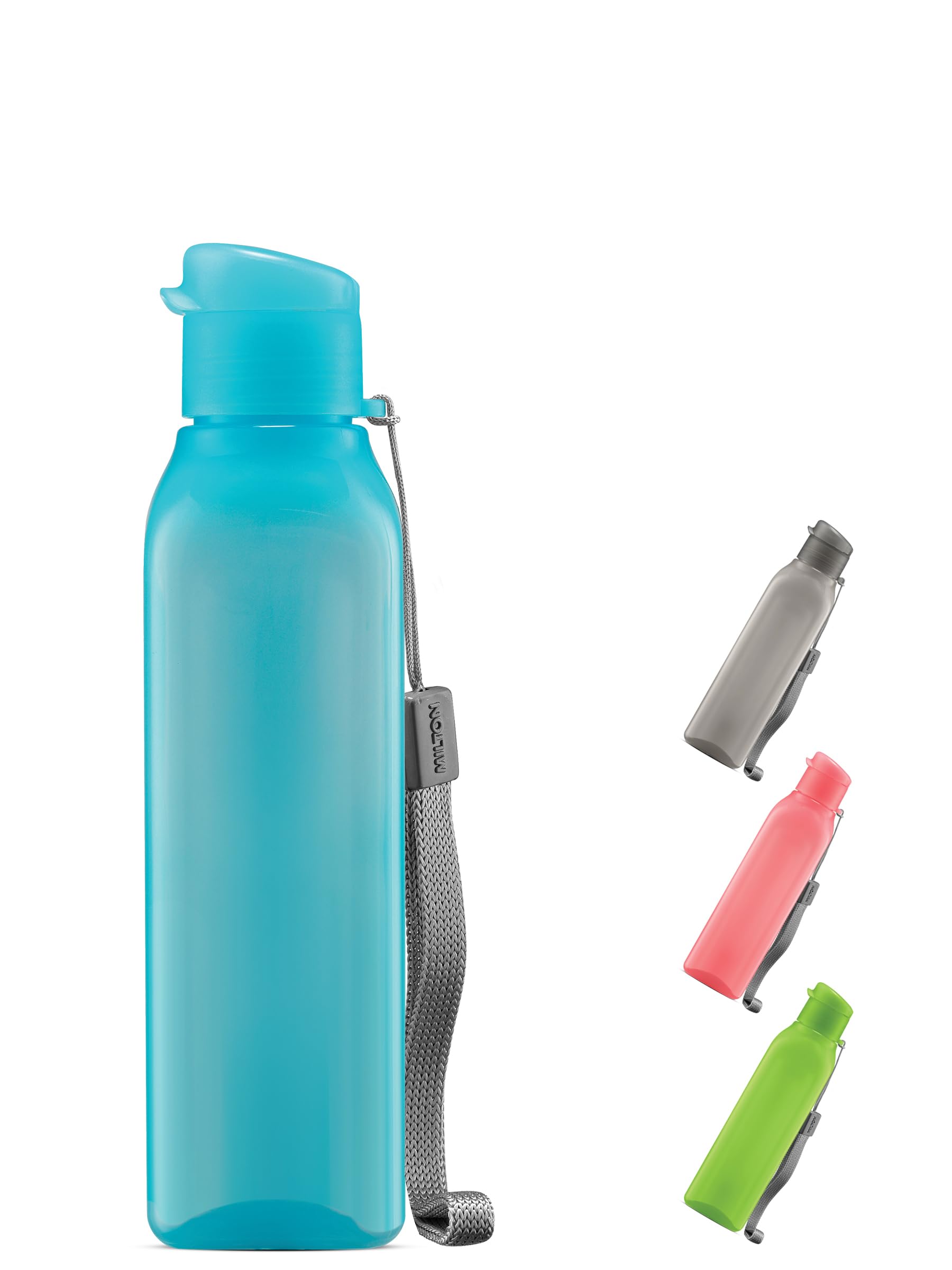 MILTON Travel Water Bottle 1Pcs Reusable Sports Bottle with Easy Open Close Lid and Leakproof Neck Food Grade