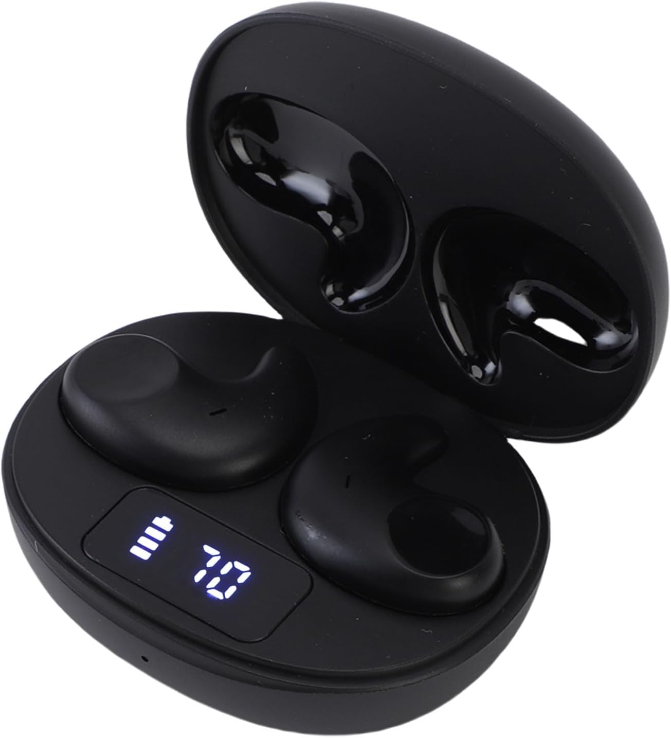 Qinlorgo Wireless Bluetooth 5.4 Sleep Earbuds, Sleeping Headphones with Noise Cancelling Mic & LED Display, Wireless Earbuds for Side Sleepers, Ideal for Sleeping & Working