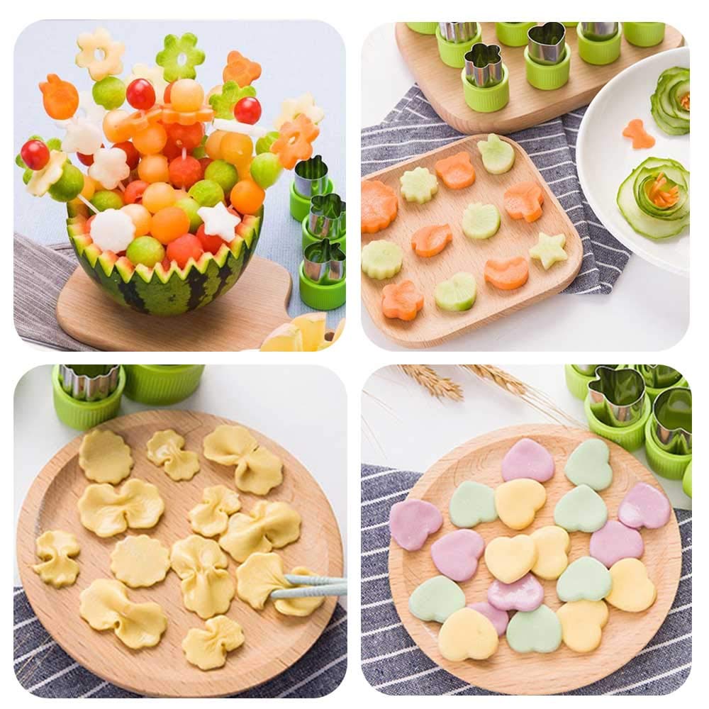 12-teiliges Ausstechformen Set Edelstahl - Für Kekse, Obst & Gemüse