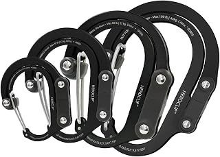 GEAR AID HEROCLIP 360° Swivel Carabiner Gear Clip and Hook (Medium) for Camping, Backpack, Suitcases and Garage Organization