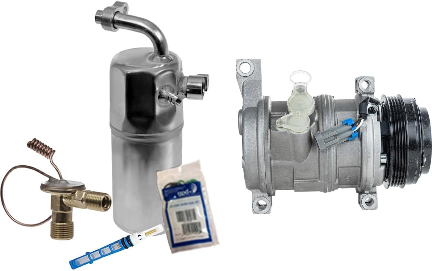 Replacement A/C Compressor Kit fits Chevrolet Express 1500/2500/3500/4500 (2013-2015) V8 2-Bolt Hose Mounting