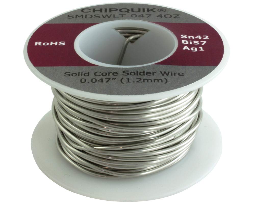 Chip Quik SMDSWLT.047 4OZ Sn42/Bi57/Ag1 .047" Solder Wire 4oz Spool