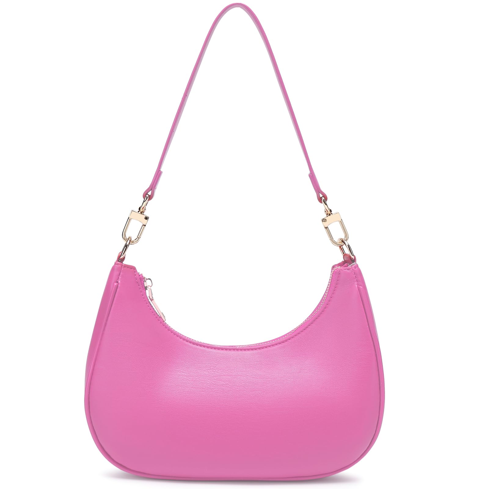 Women's Shoulder Bags Cute Hobo Purses Vintage Handbags with Zipper Lightweight Underarm for Dating Shopping Gift (Pink)