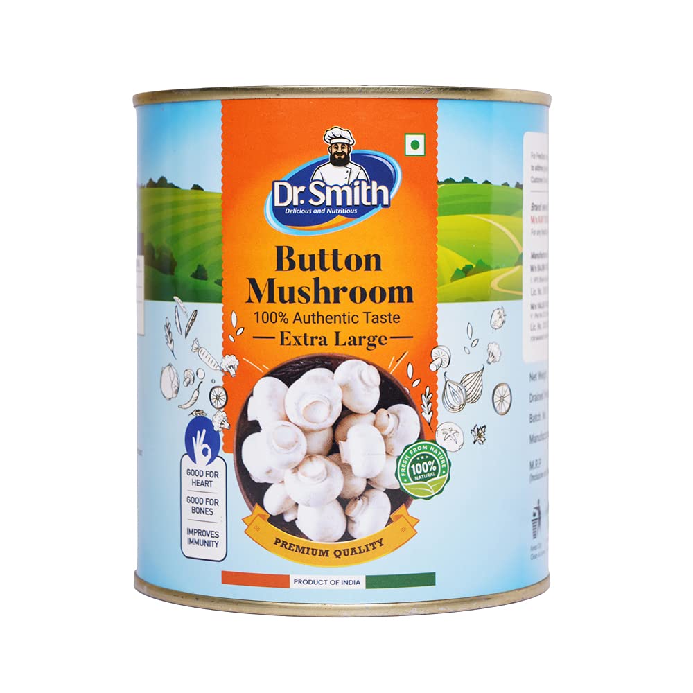 DR. SMITH Button Mushroom Extra Large 800 GMS - Canned-image-18