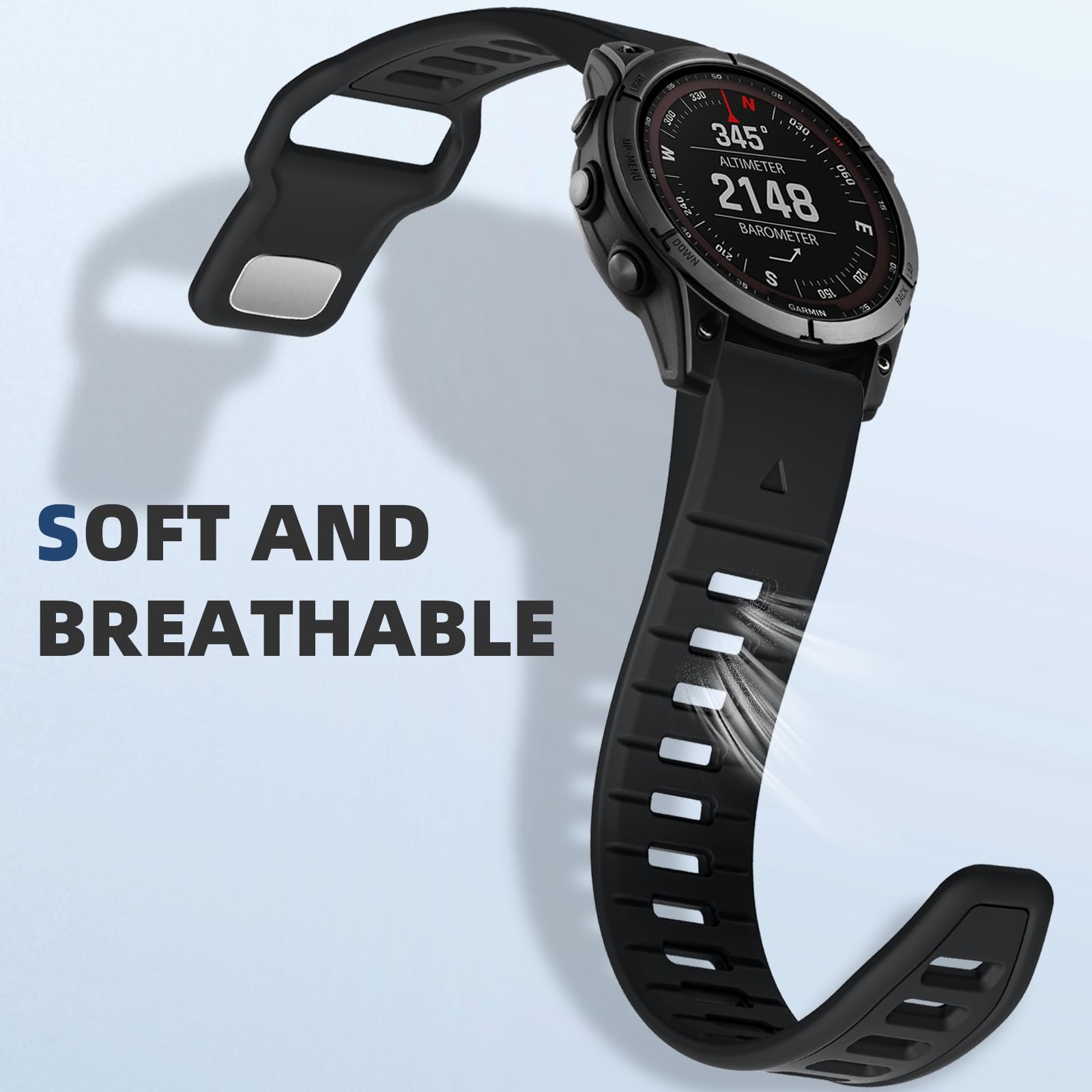 Negatta Strap Compatible With Garmin Fenix 7X/Fenix 7X Pro/Fenix 6X Pro/Fenix 5X Plus/Fenix 5X/Fenix 3/3 HR - Image 3