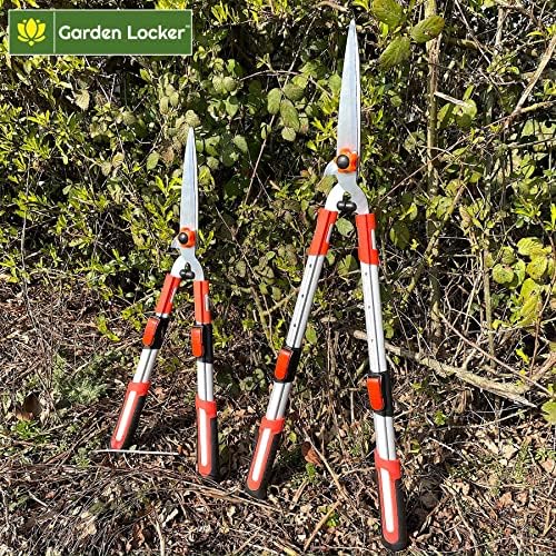 Telescopic Extending Garden Shears 60cm to 83.5cm with SK5 Steel Blades and Aluminium Body Garden Sheers for Outdoor Pruning of Trees, Branches and Hedges