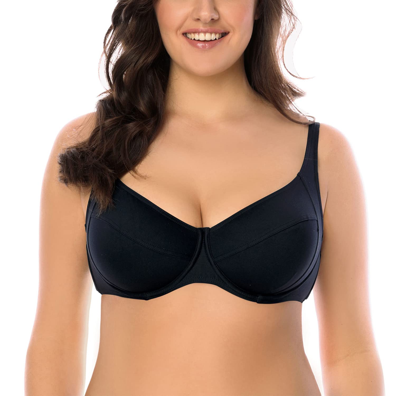 Vivisence Top De Bikini De Copa Blanda para Mujeres 3216