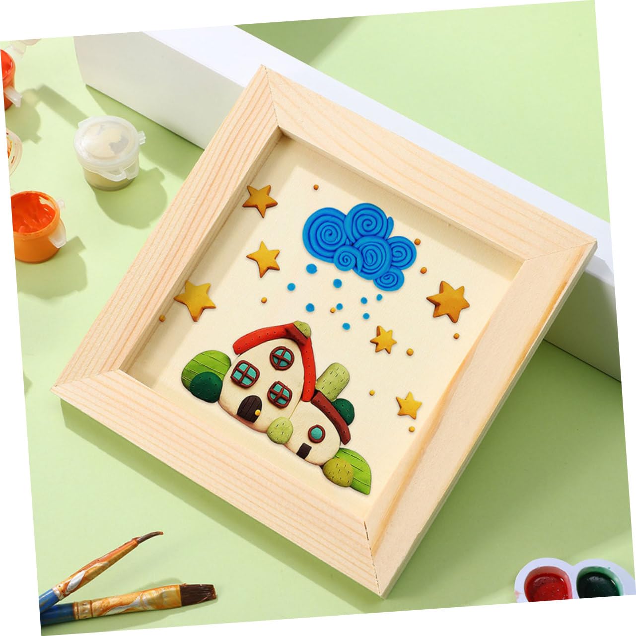 HAPINARY Wooden Photo Frames for Kids 5pcs Blank Picture Frames for Childrens Art Projects