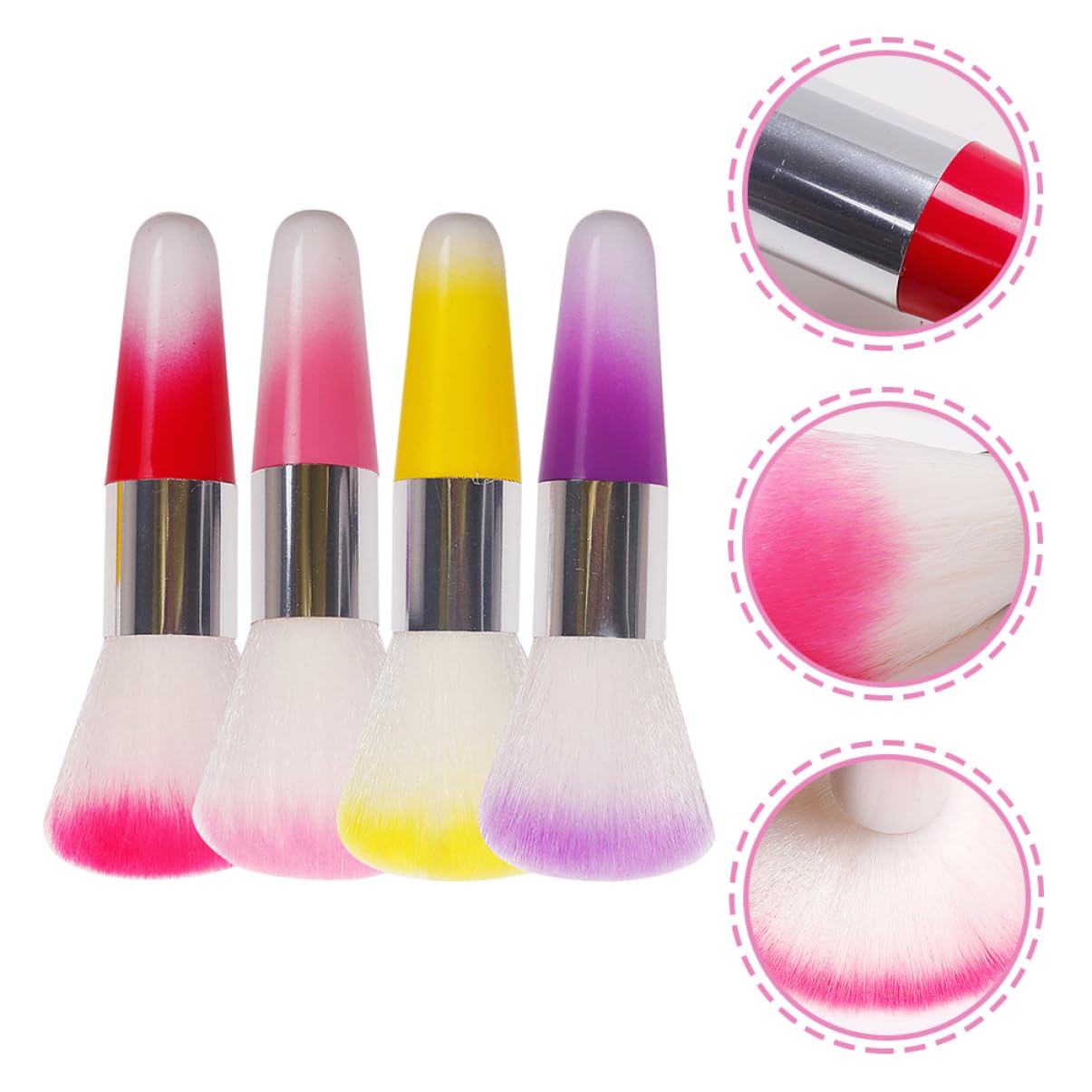 FOMIYES 20 Piezas Cepillo De Manicura Cepillo De Rubor Cepillos De Uñas Para Arte De Uñas Limpieza De Uñas Pincel Acrílico Base De Maquillaje El Plastico Herramientas De Belleza Ligero