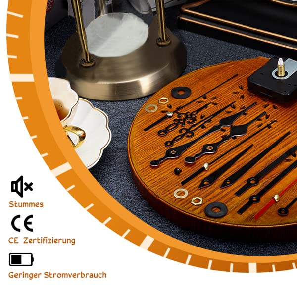 Growcolor Pendulum Clock Movement Replacement Long Shaft Pendulum ...
