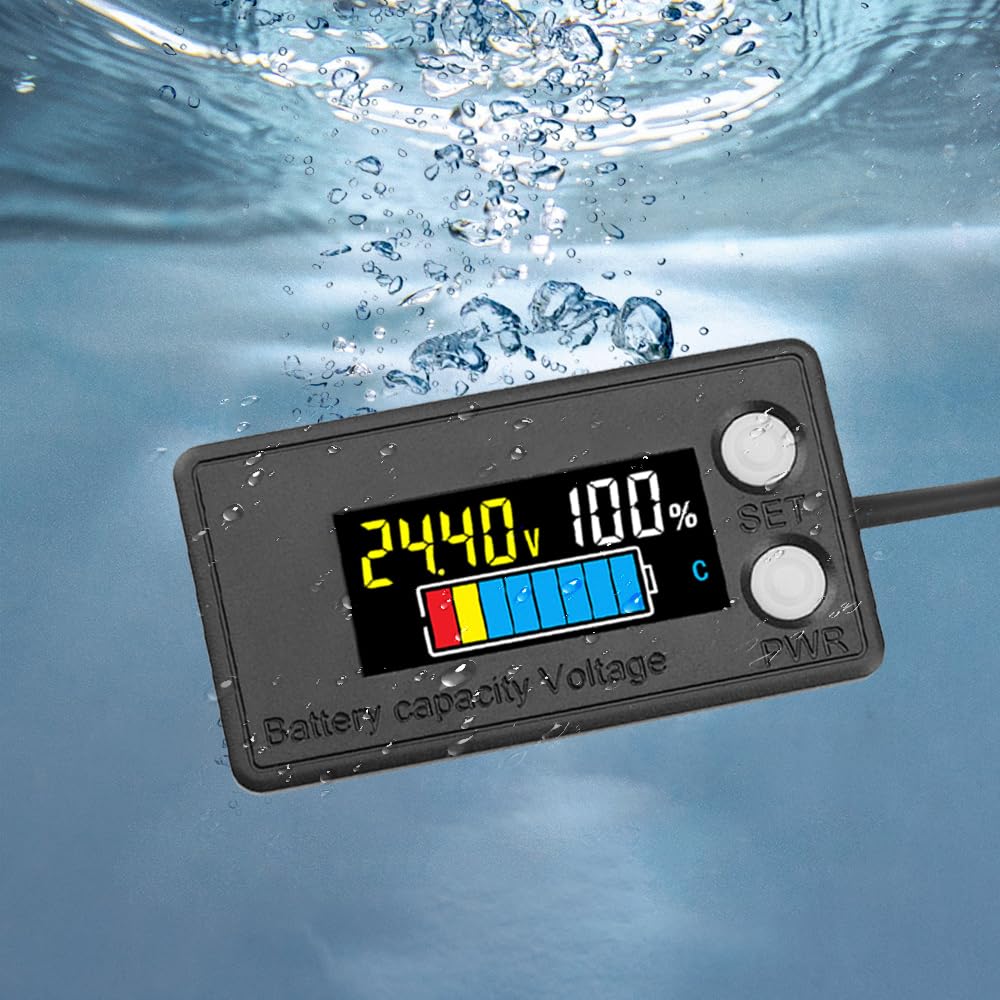 Wodoszczelny monitor napięcia akumulatora z alarmem -19~80℃, 12 V, 24 V, 36 V, 48 V, 60 V, 72 V, 84 V, do baterii litowej, akumulatorów kwasowo-ołowiowych