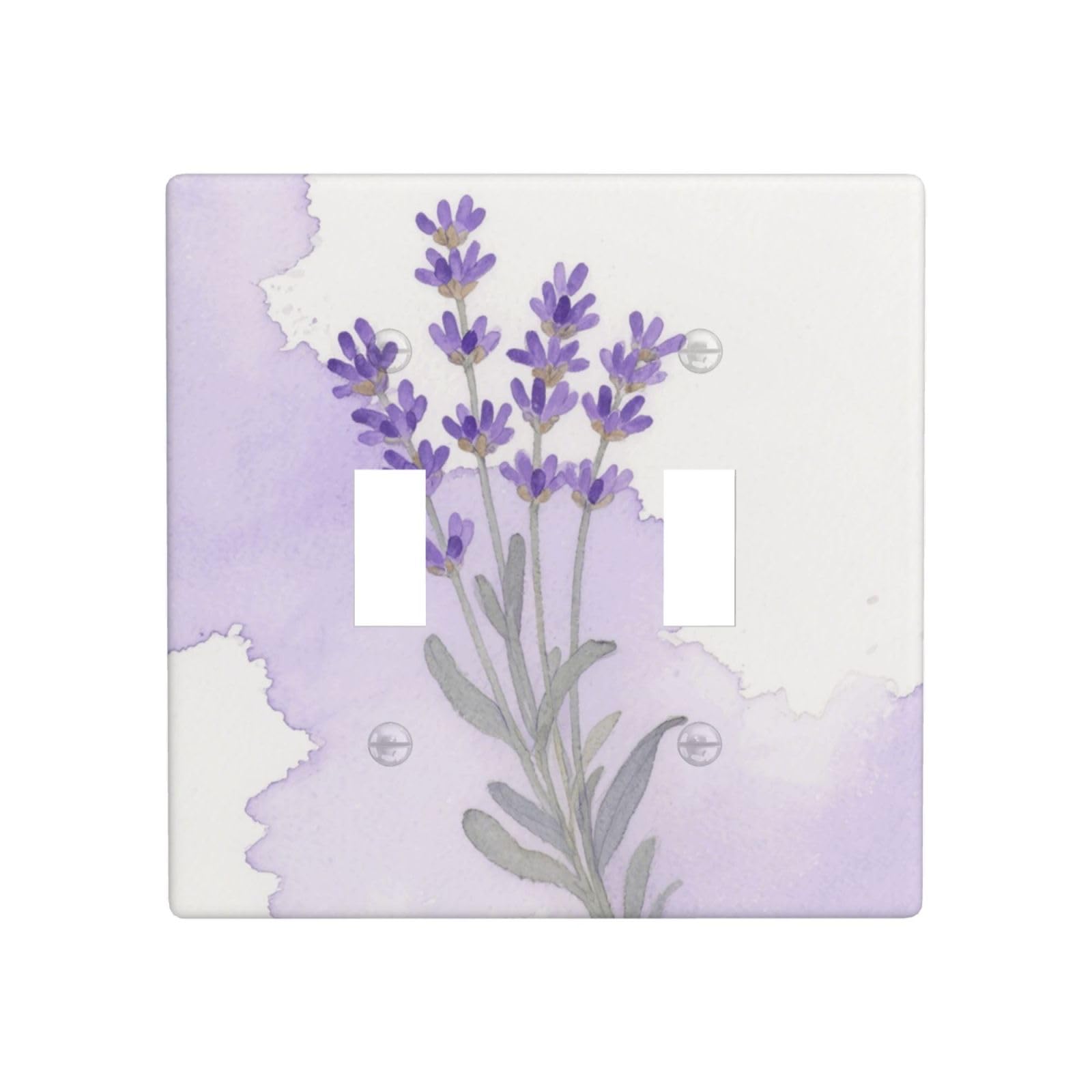 Fekiloot White Decorative Wall Plate Cover 2-Gang Duplex Switch Plate Cover Unbreakable Polycarbonate Double Toggle Light Switch Covers For Kitchen Bathroom Home Decor