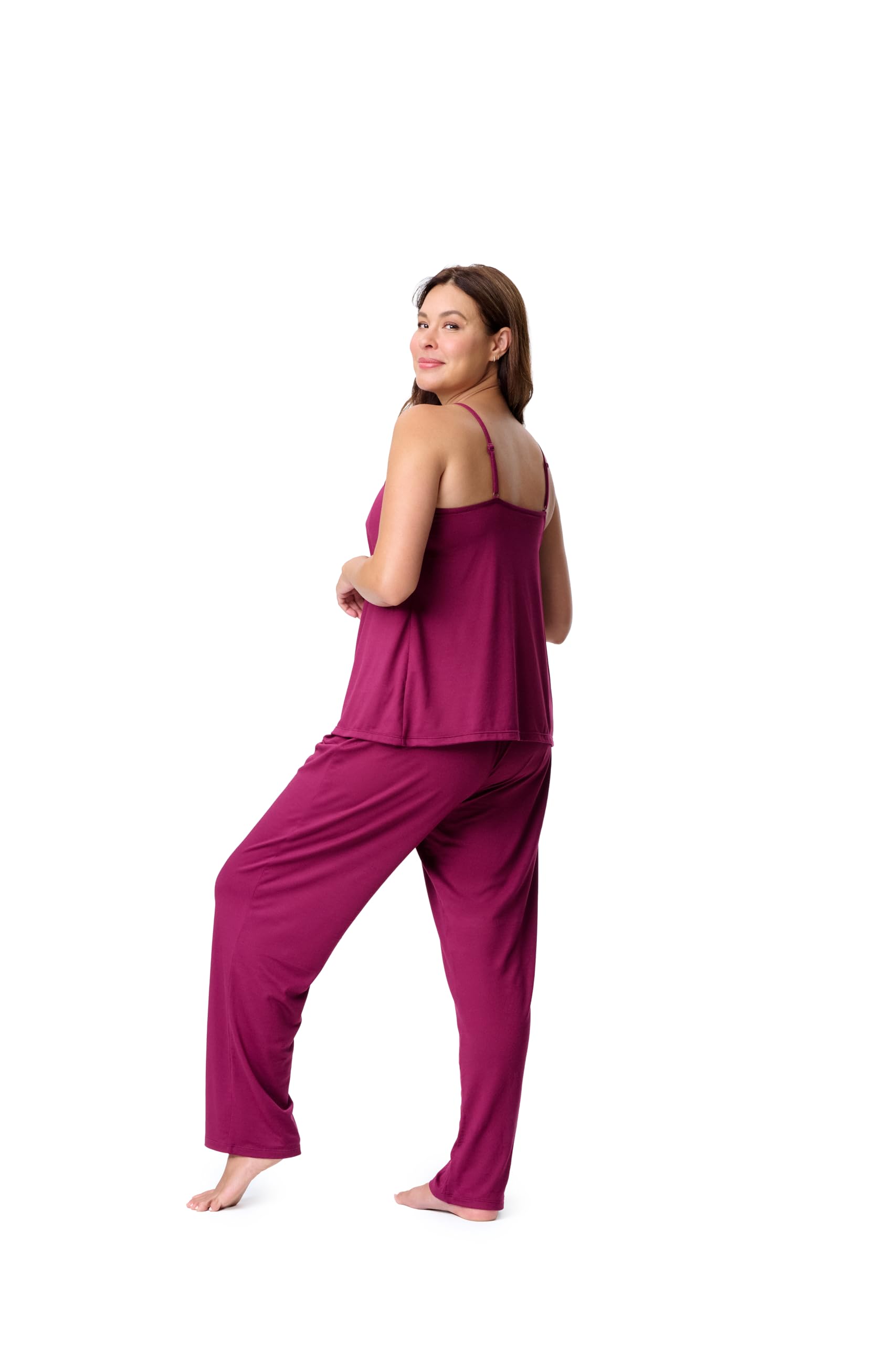 Motherhood Maternity Damen Maternity Swing Cami & Foldover Pant Set Pyjamaset (1er Pack)