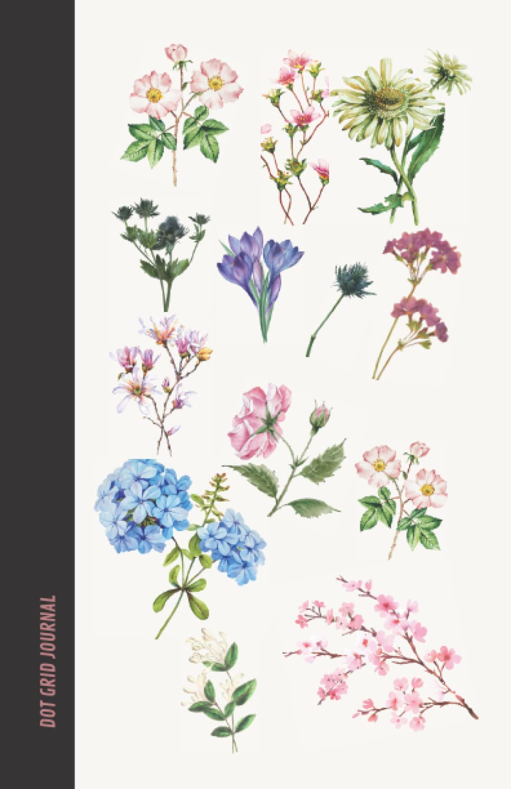 Dot Grid Journal: A5 Dotted Flower Notebook