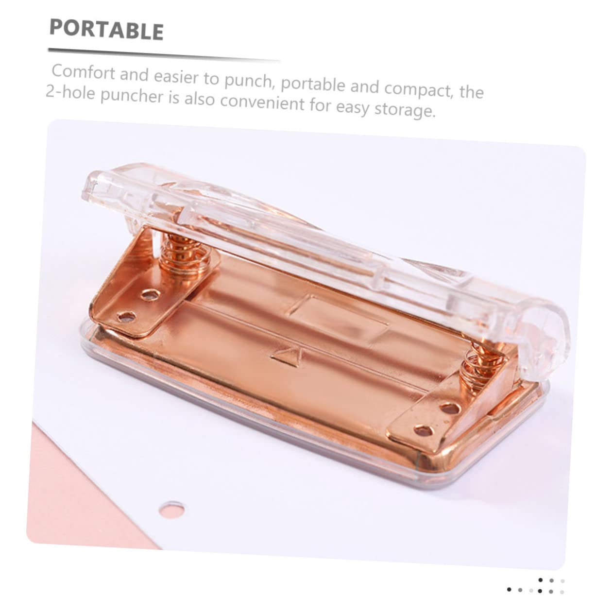 DOITOOL Lot de 2 Perforatrices de 5 Cm avec Attache-papier en Métal Et Plateau de Rangement pour Perforatrices à Main (2 Pièces)