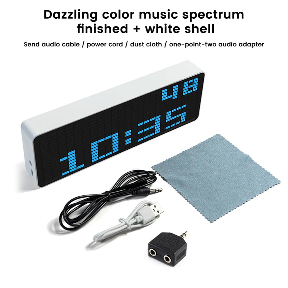 RGB Sound Reactive LED Light Bar-RGB Rhythm LED Stereo Music Spectrum Pickup Colorful RGB Music Spectrum Display Sound/Wire Control Spectrum Level Indicator