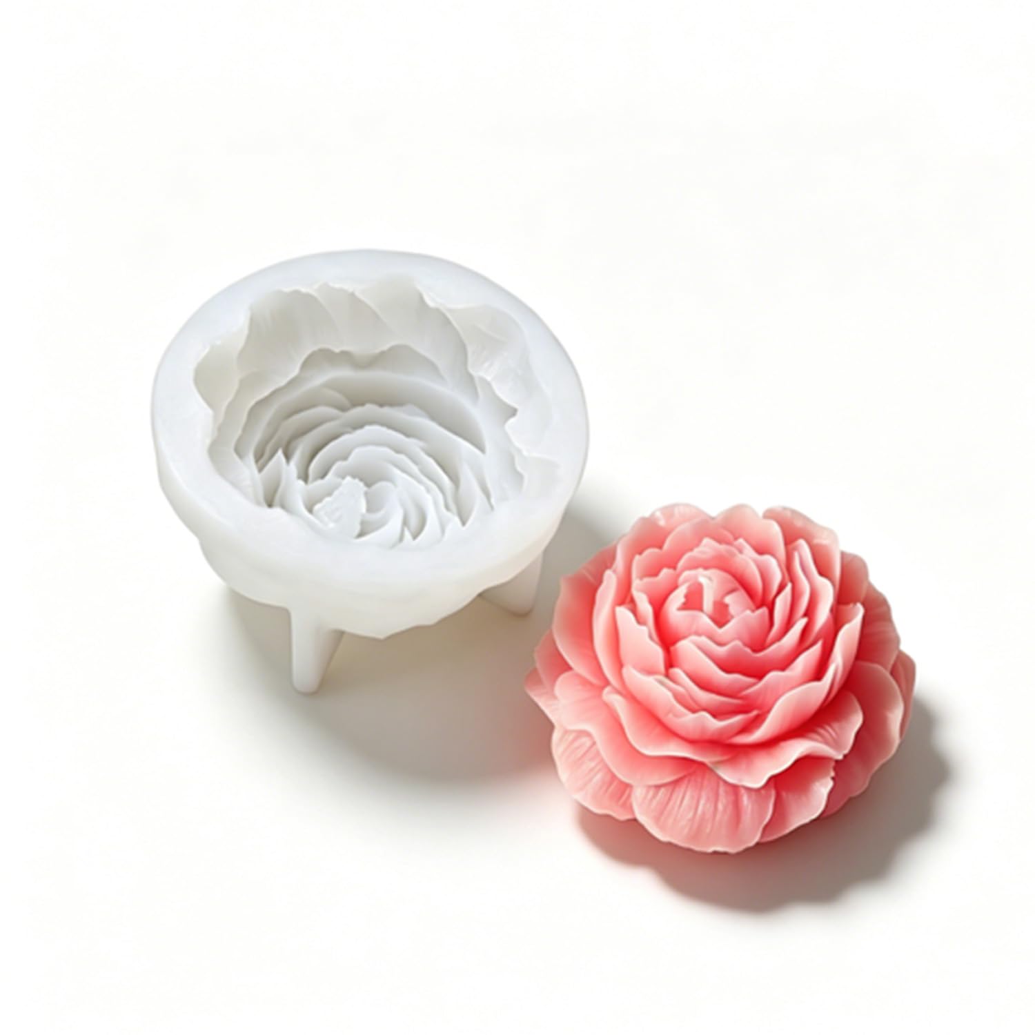 Photo 1 of 1 Pack Peony Candle Molds for Candle Making,Moldes para Velas, Flower Molds Silicone Candle Molds for DIY Scented Candle, Handmade Soap,Bath Bombs, Soy Wax, Cake, Resin Casting Craft Making