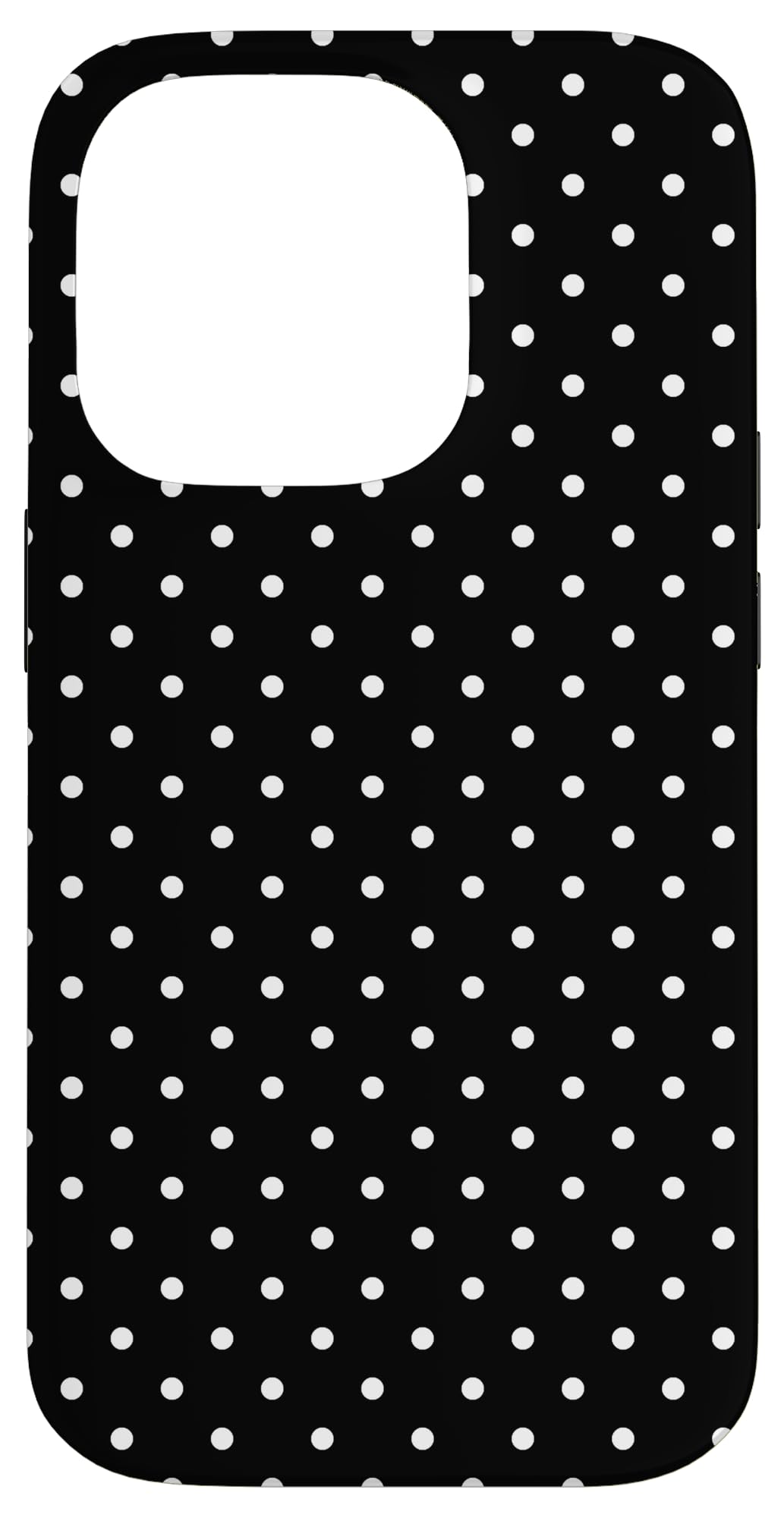 iPhone 14 Pro Polka Dot Pattern Black And White, Women Girls Polka Dots Case