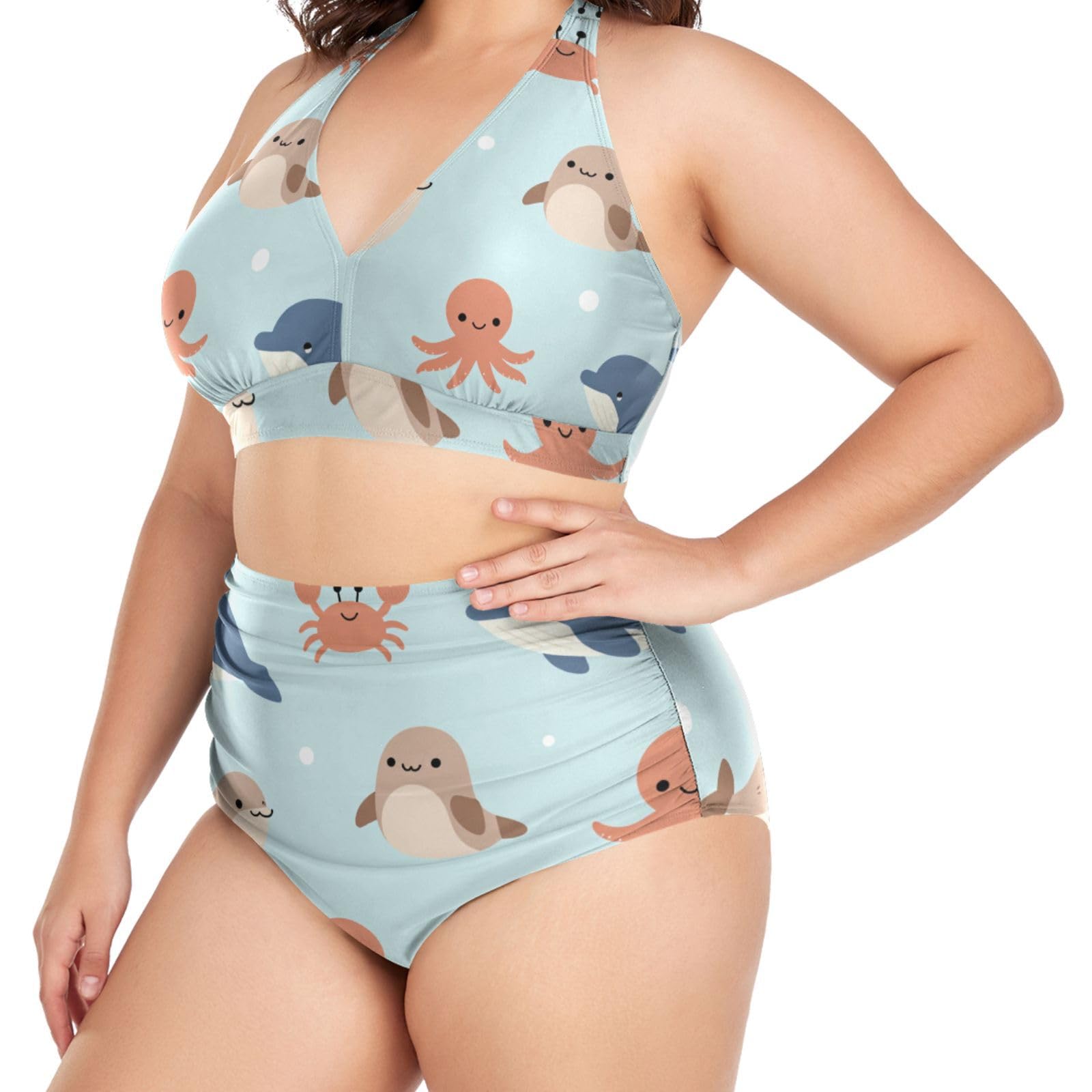 FRODOTGV Stroje kąpielowe damskie plus size L-4XL