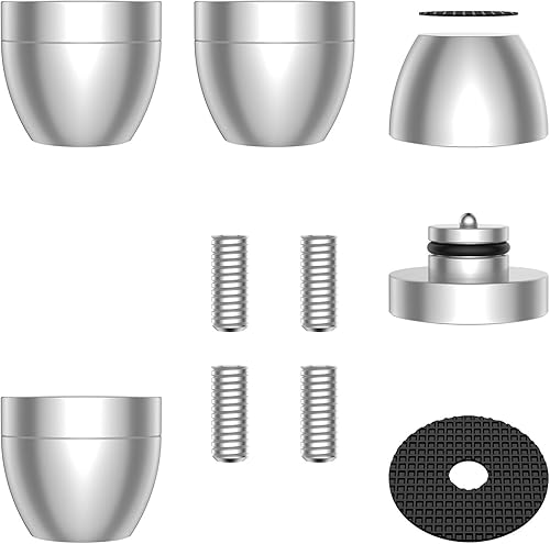 Miniatura 14 de Audiocrast HiFi Puños de Altavoz de Aislamiento Soporte de Pies de Almohadillas de Aluminio 39x17mm Negro Absorbedor de Choques de Altavoz