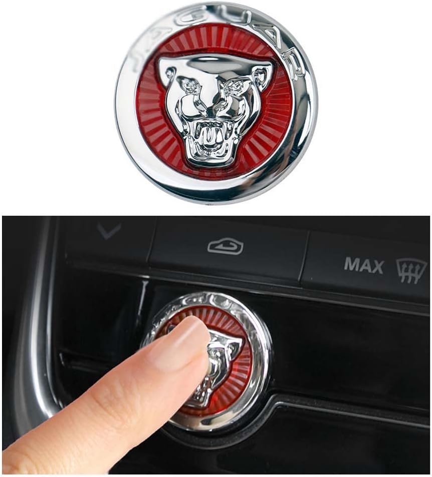 Pursuestar Button Start Center Control Switch Knob Head Decorative Sequin Cap Cover Decal Trim fit for Jaguar XFL XE XEL XJ XJL F-PACE F-Type