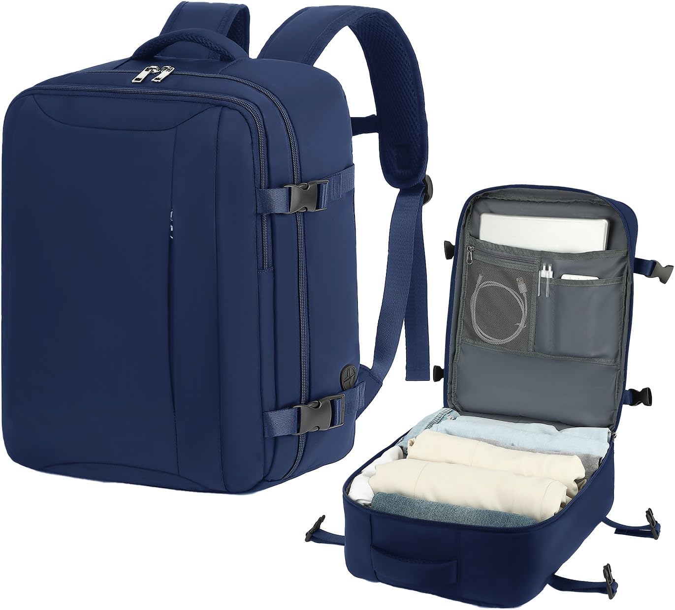 Backpack Travel Cabin Airplane Suitcase Cabin 45 x 36 x 20 for Easyjet Luggage Cabin for Ryanair Travel Bag Travel Cabin Backpack Women Men, dark blue, Versatile Backpack Travel Cabin Airplane Suitcase Cabin 45 x 36 x 20 for Easyjet Luggage Cabin for Ryanair Travel Bag Travel Cabin Backpack Women Men, dark blue, Versatile