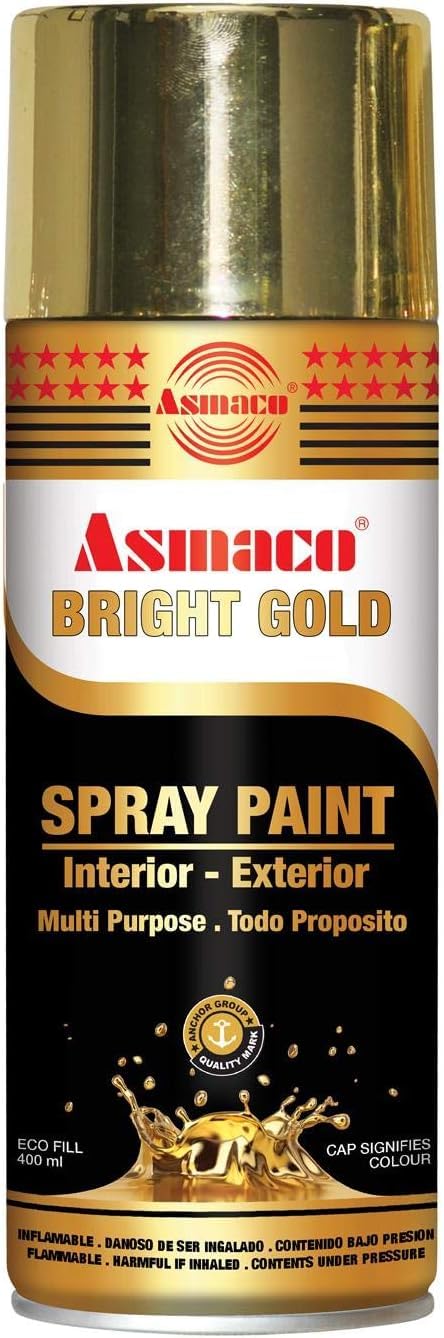 Spry Paint Bright Gold 400 Ml Eco Fill Multi Purpose Interior Exterior Quick Drying Acrylic Paint