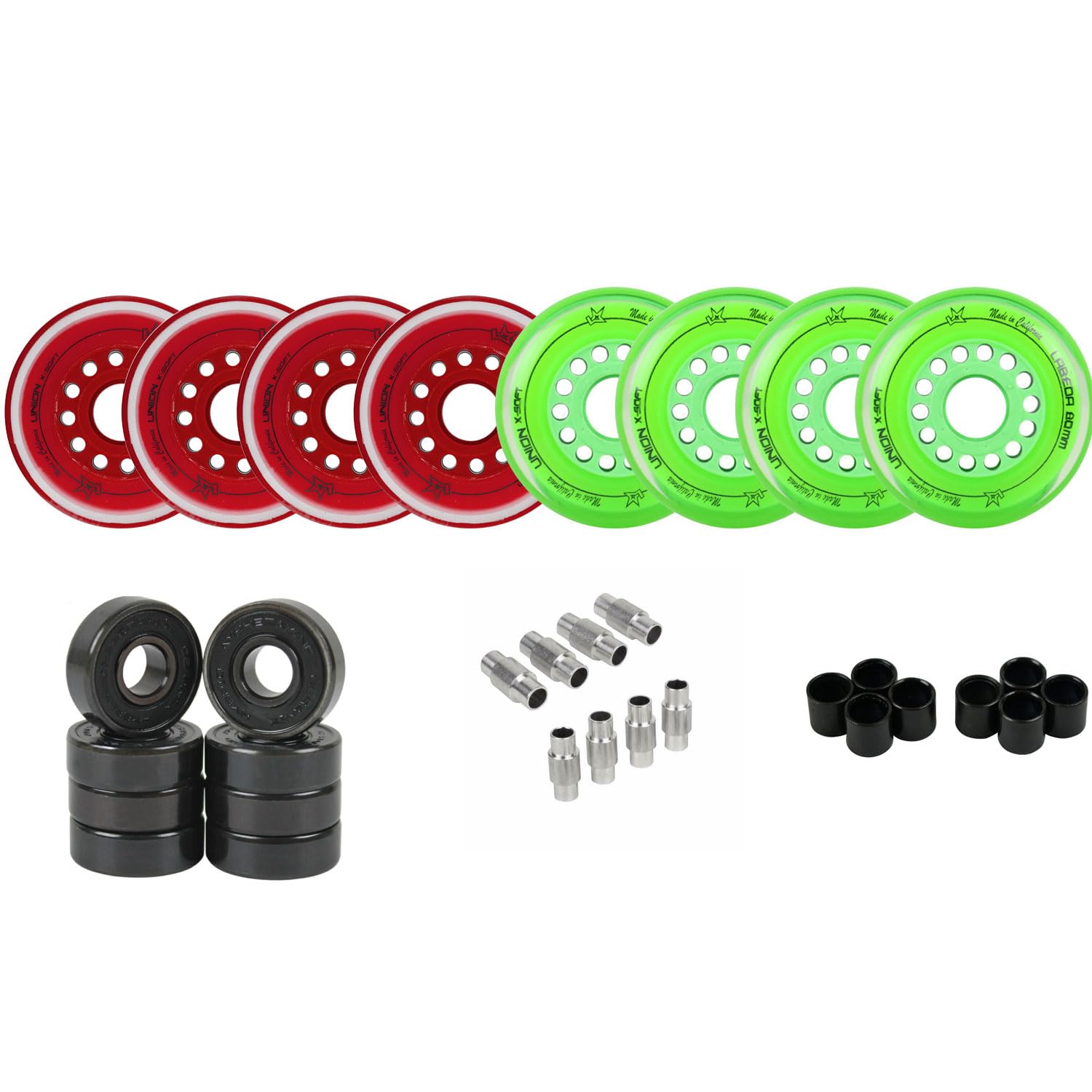 Labeda Union Roller Hockey Wheels + Hybrid Ceramic Bearings - Choose Size/Color