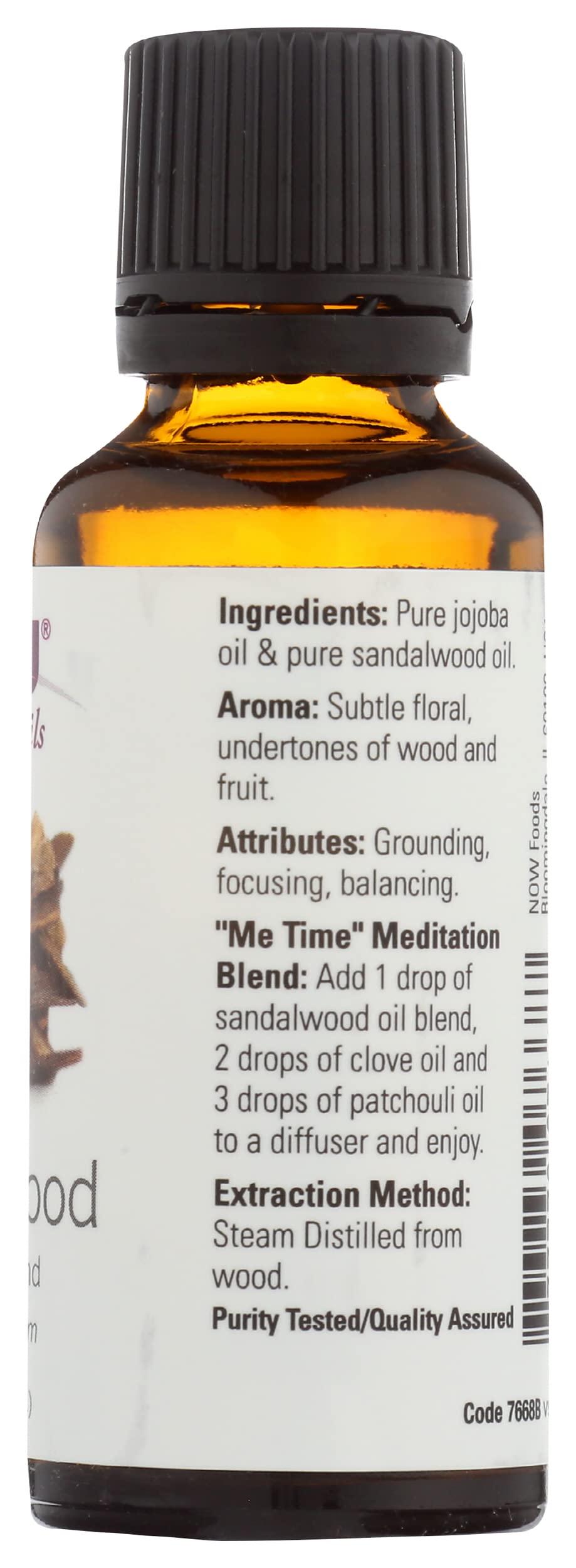 NOW Jedzenie - 100% czysty i naturalny 14% olejek eteryczny mieszanka drzewa sandałowego - 1 fl. oz.