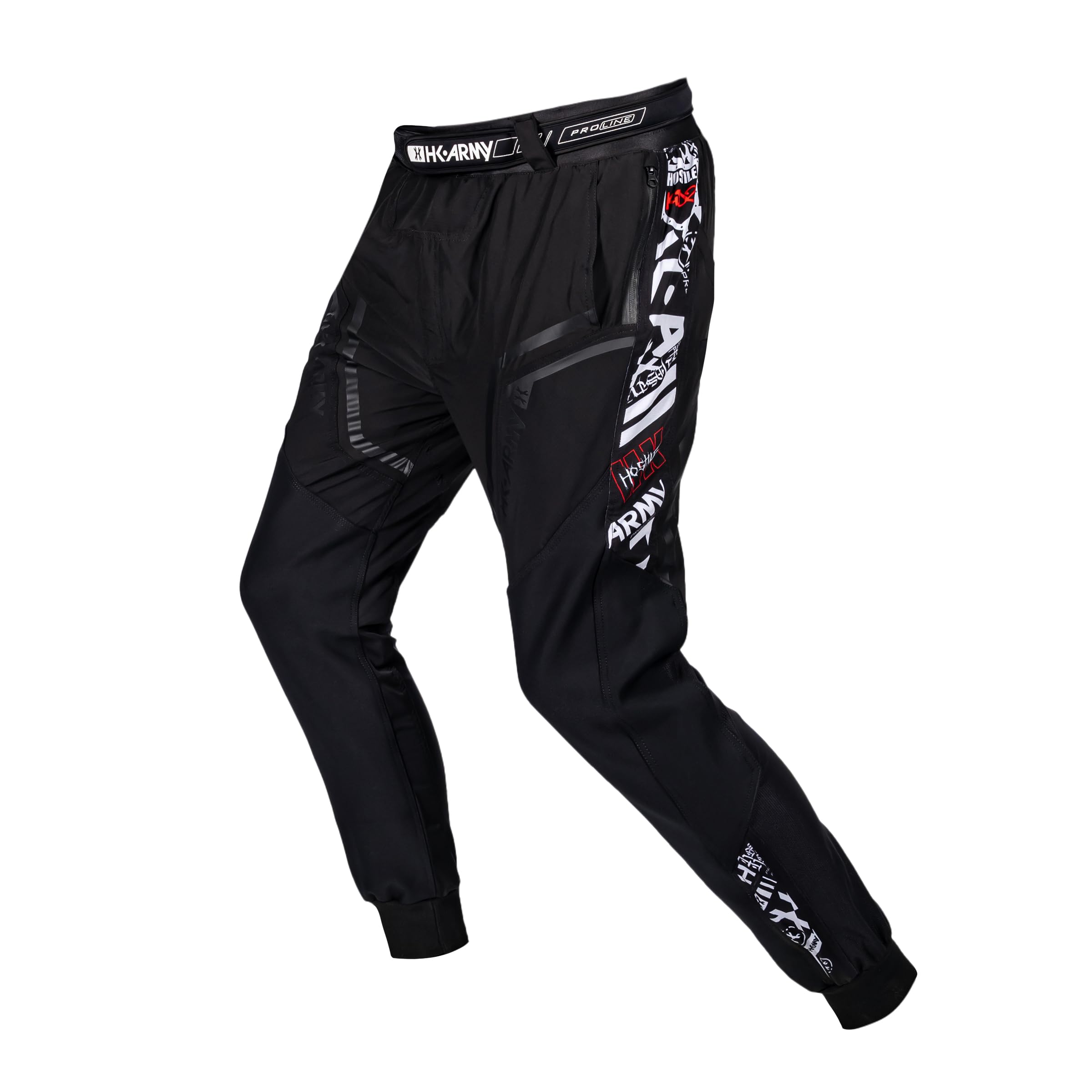 HK Army Proline Paintball Pants with Op-Link Harness Attachment, Chaos Black, Large