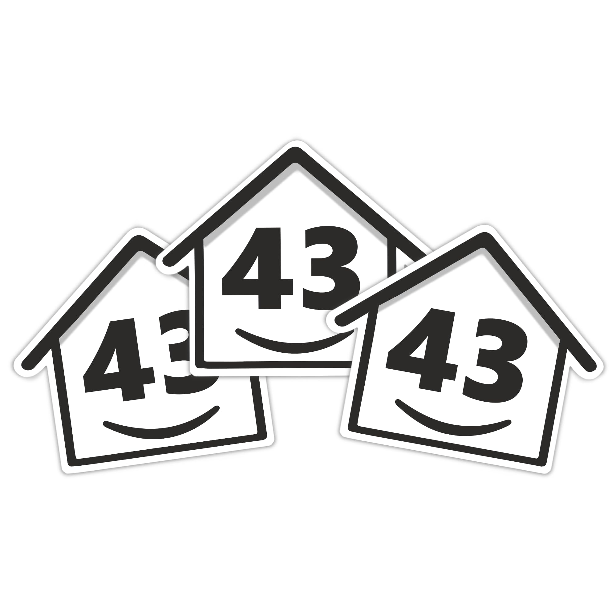 3 x Bin Numbers for Wheelie Bins, 1-99, 15cm ‘Happy House’ Design Dustbin Stickers, Easy Application Stick On Number Stickers - Weatherproof Self Adhesive Vinyl, Black (21) — view 61
