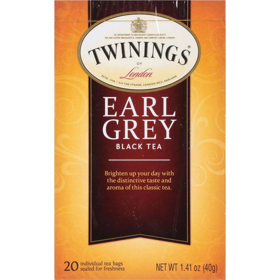 Twinings Earl Grey Individually Wrapped Teabags, Caffeinated Black