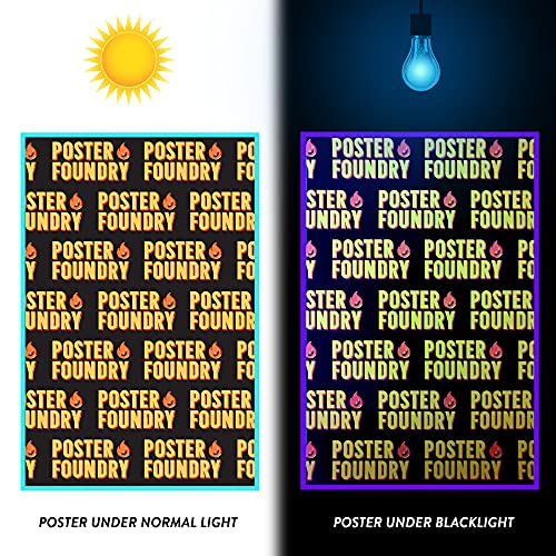 Poster Foundry 872809 Garden Of Eden Blacklight Poster Classic Retro Trippy Flocked Felt Velvet Uv Black Light Reactive Psychedelic Adam Eve Mountain Top Sunset Valley Fantasy 23X35 Inch thumb #3