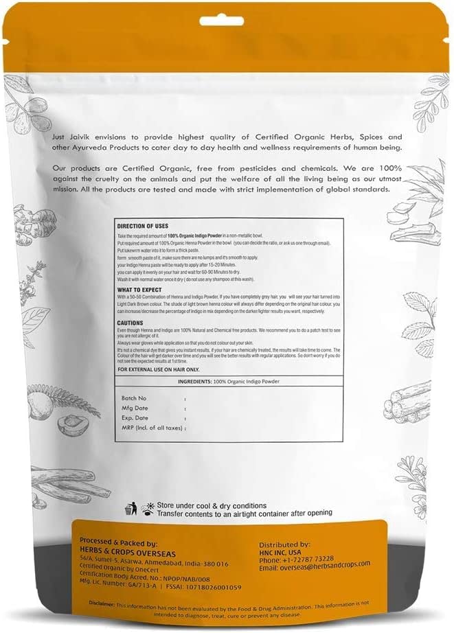 Miniatura 2 de KRISTINA Just Jaivik - Polvo para cabello 100% natural, índigo, 8.01 oz