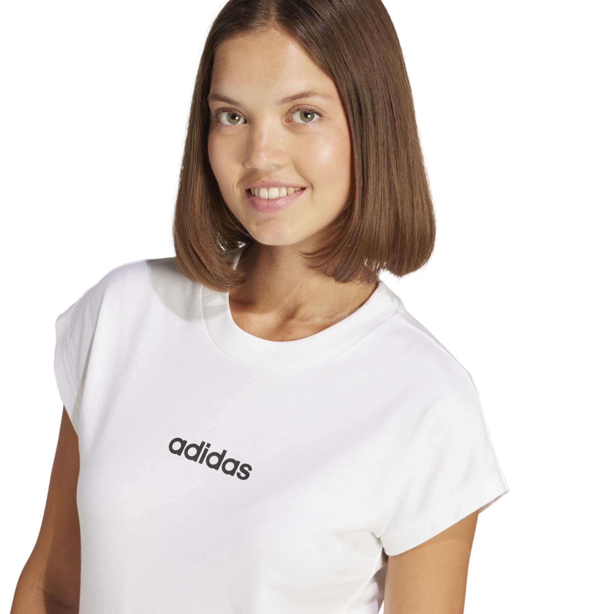 adidas Women's Camiseta Essentials Linear Cotton