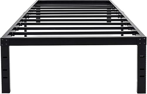 Miniatura 10 de 45MinST Marco de cama de almacenamiento máximo de 18 pulgadas, plataforma reforzada, 3500 libras, resistente, fácil montaje, base de colchón,