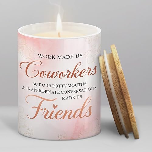 Vela de regalo para compañeros de trabajo, velas perfumadas de cerámica para compañeros de trabajo, regalos de despedida para mujeres, colegas de