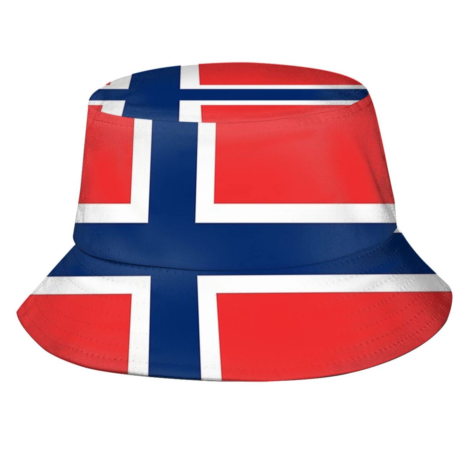 Cute Funny Flag Bucket Hats Fashion Patriotic Sun Cap Packable Outdoor Fisherman Hat for Women Men, Norway Flag-t01, One size