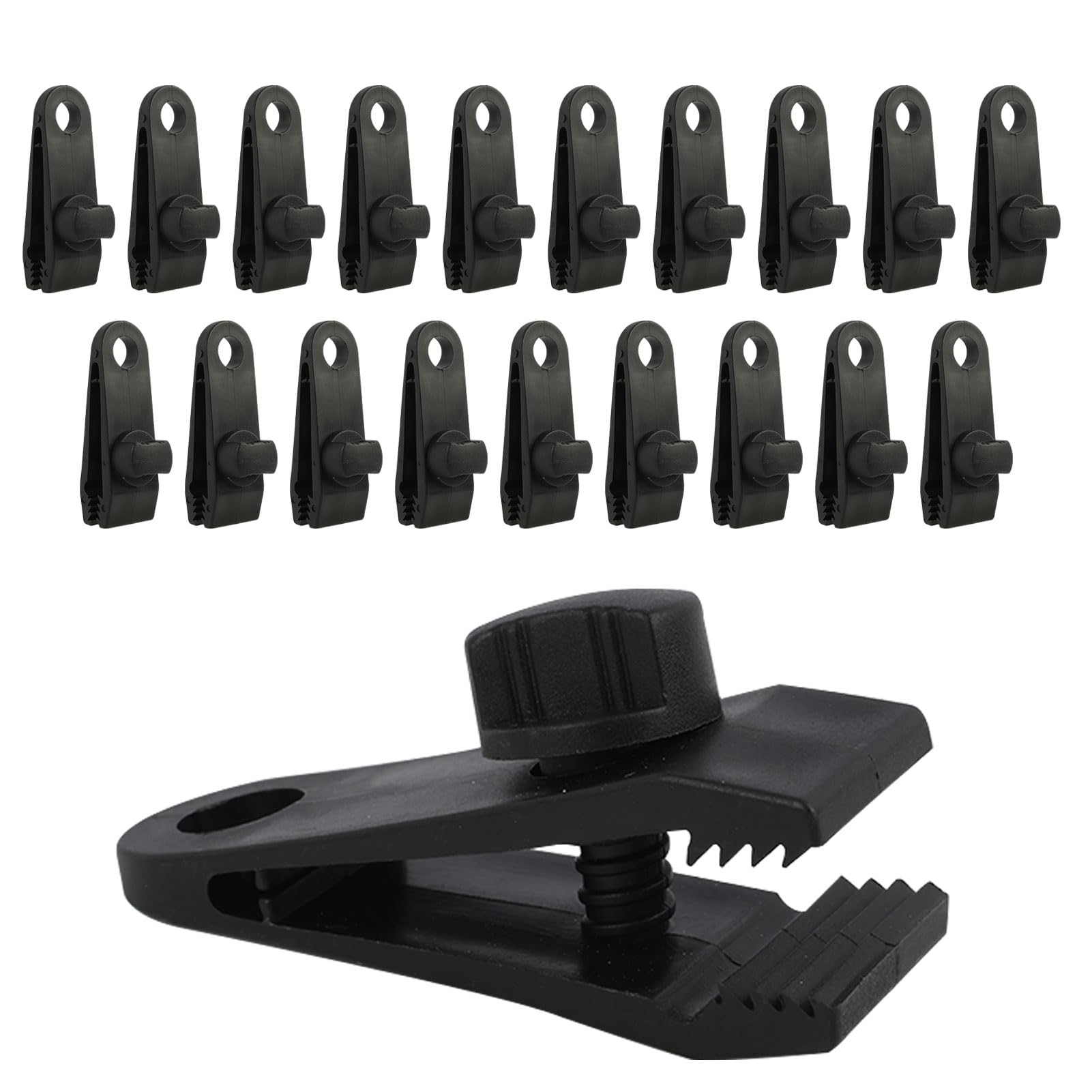 20 x Heavy Duty Tarpaulin, Clips for Anti-Wind Tarpaulin with Locking Alligator Clips for Camping, Pool Tarpaulin, Shelters